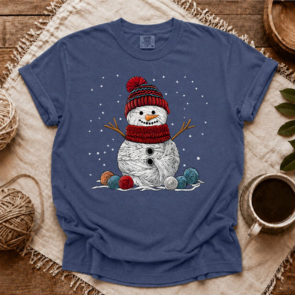 Comfort Colors Yarn Snowman T-shirt