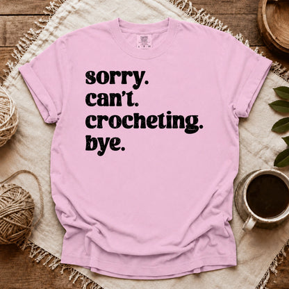 Comfort Colors Crocheting. Bye T-shirt