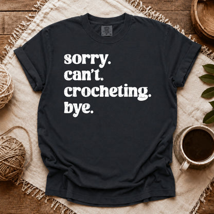 Comfort Colors Crocheting. Bye T-shirt