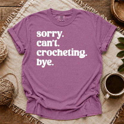 Comfort Colors Crocheting. Bye T-shirt