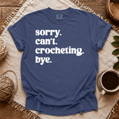 Comfort Colors Crocheting. Bye T-shirt