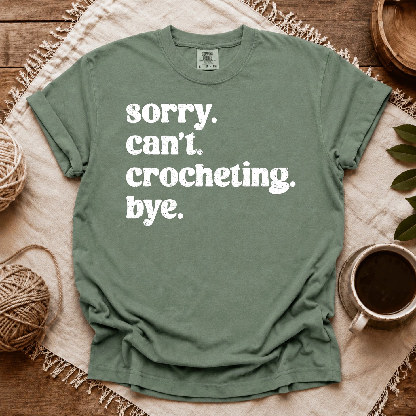 Comfort Colors Crocheting. Bye T-shirt
