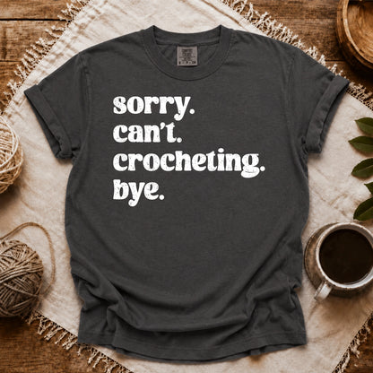 Comfort Colors Crocheting. Bye T-shirt