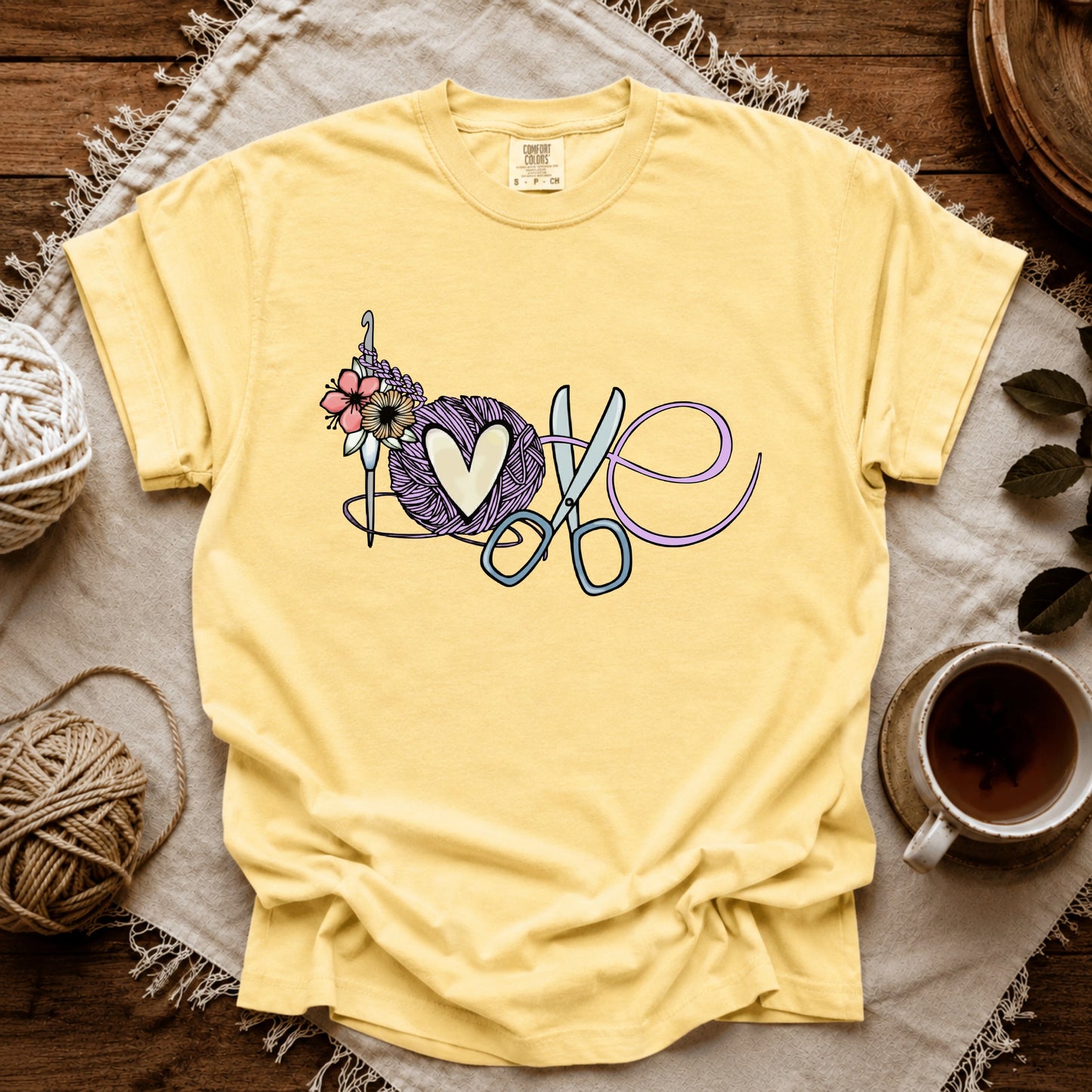 Comfort Colors Love Crocheting T-shirt