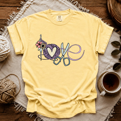 Comfort Colors Love Crocheting T-shirt