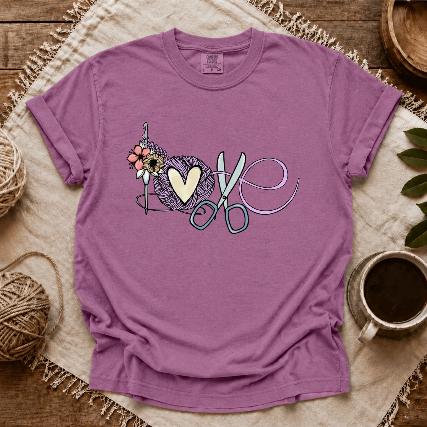 Comfort Colors Love Crocheting T-shirt