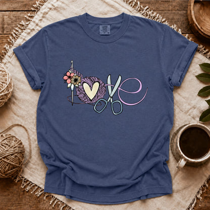 Comfort Colors Love Crocheting T-shirt