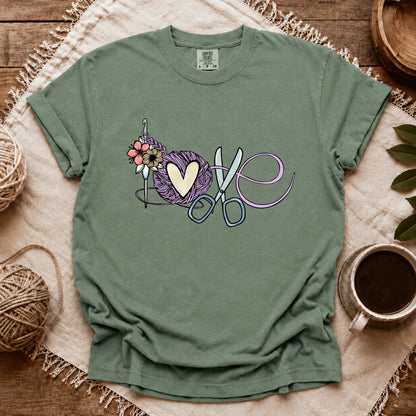 Comfort Colors Love Crocheting T-shirt