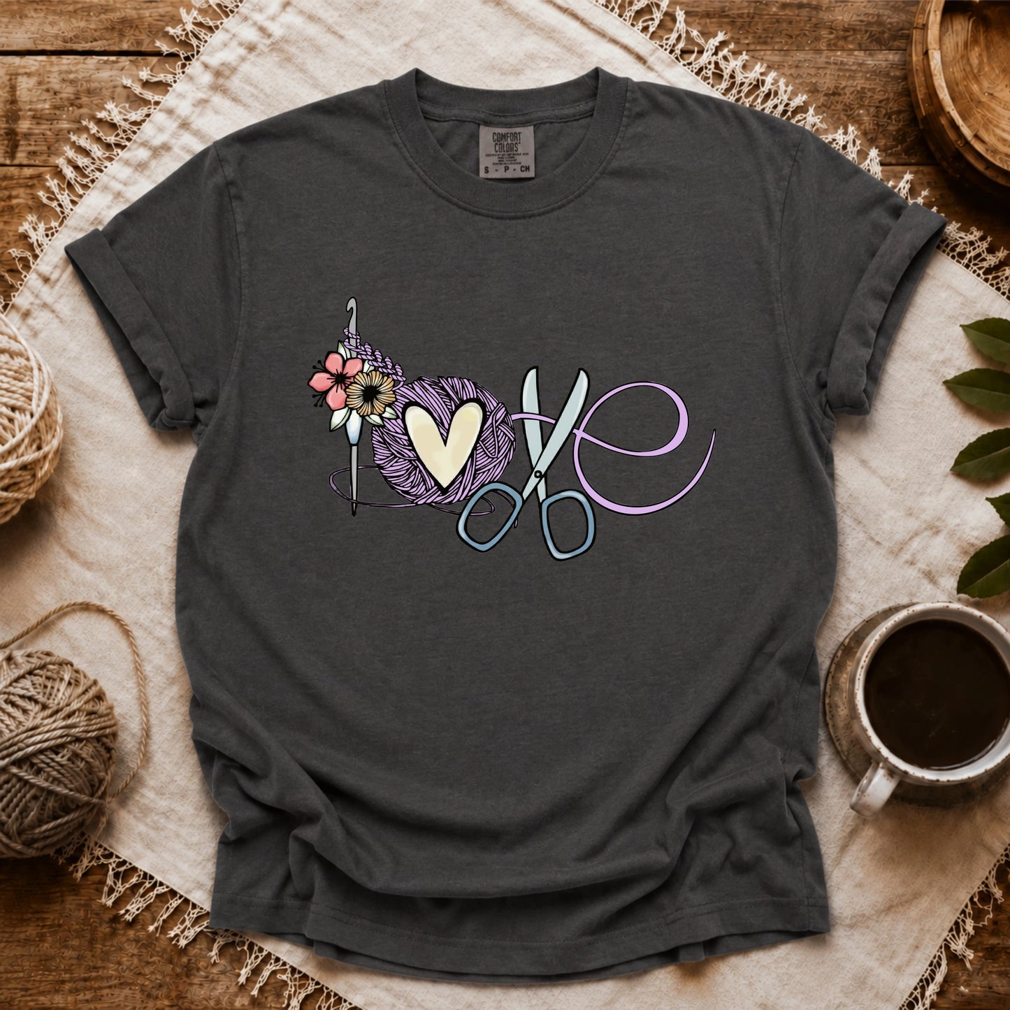 Comfort Colors Love Crocheting T-shirt