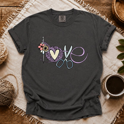 Comfort Colors Love Crocheting T-shirt