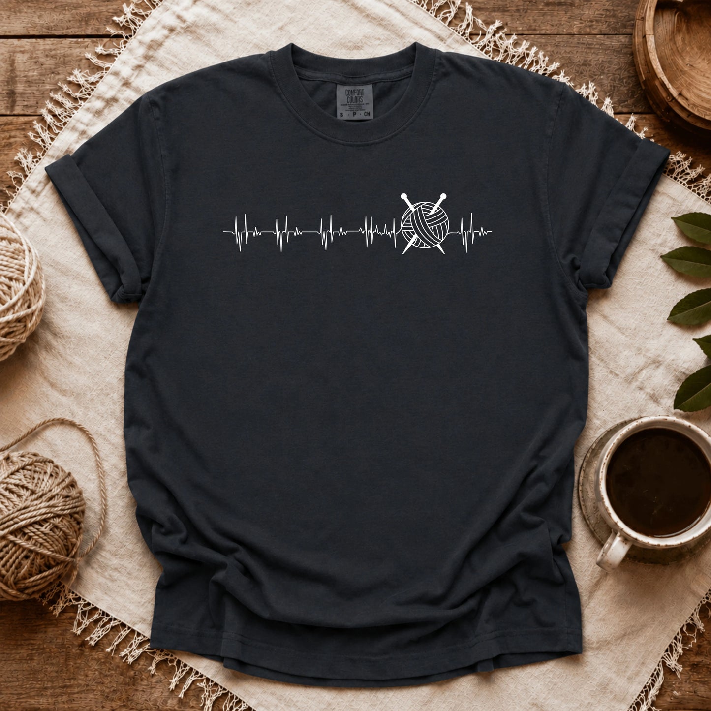 Comfort Colors Knit Heartbeat T-shirt