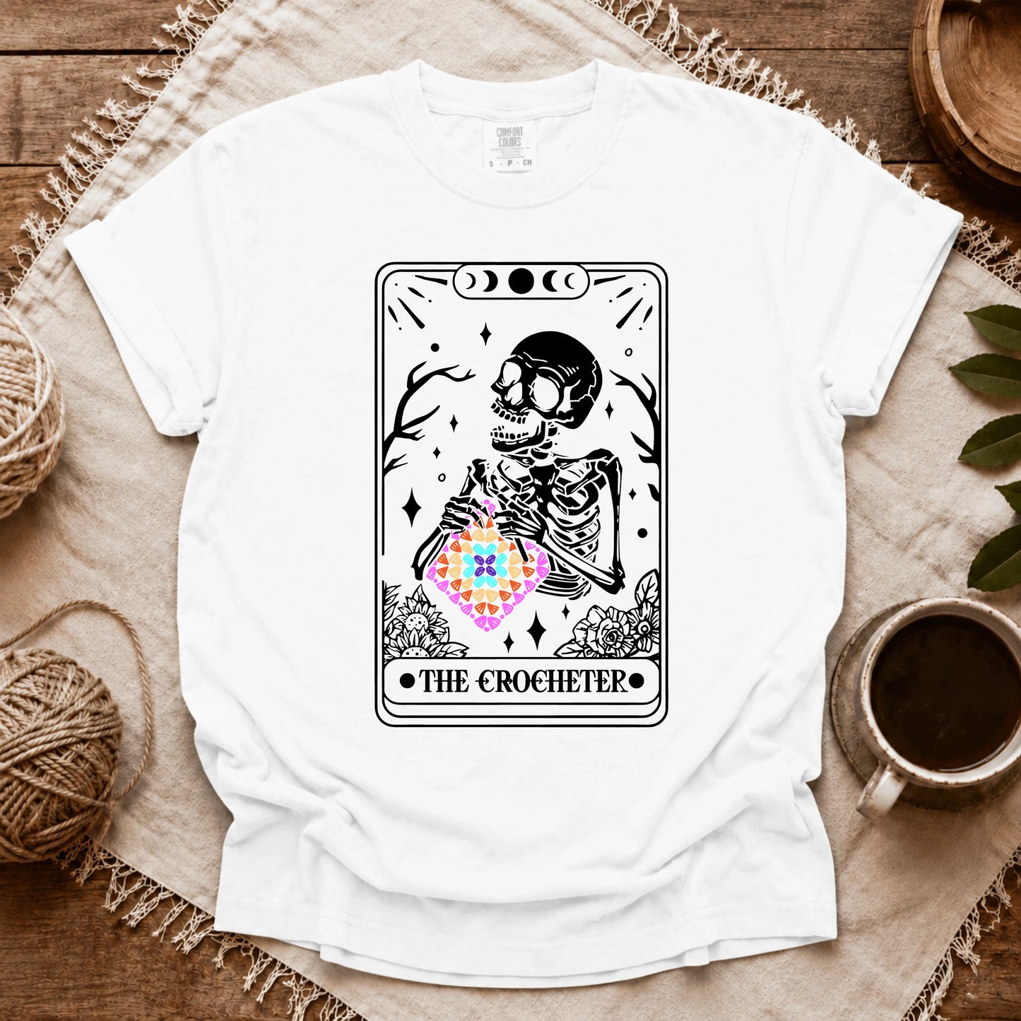 Comfort Colors Skeleton Crocheter Tarot T-shirt
