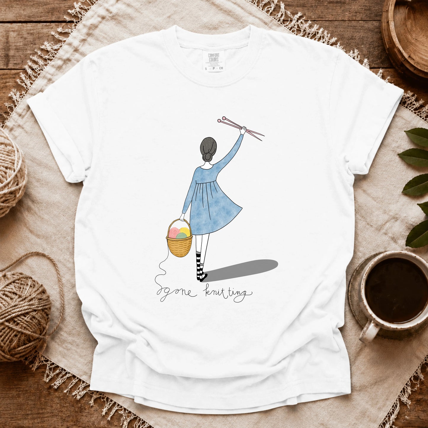 Comfort Colors Gone Knitting T-shirt