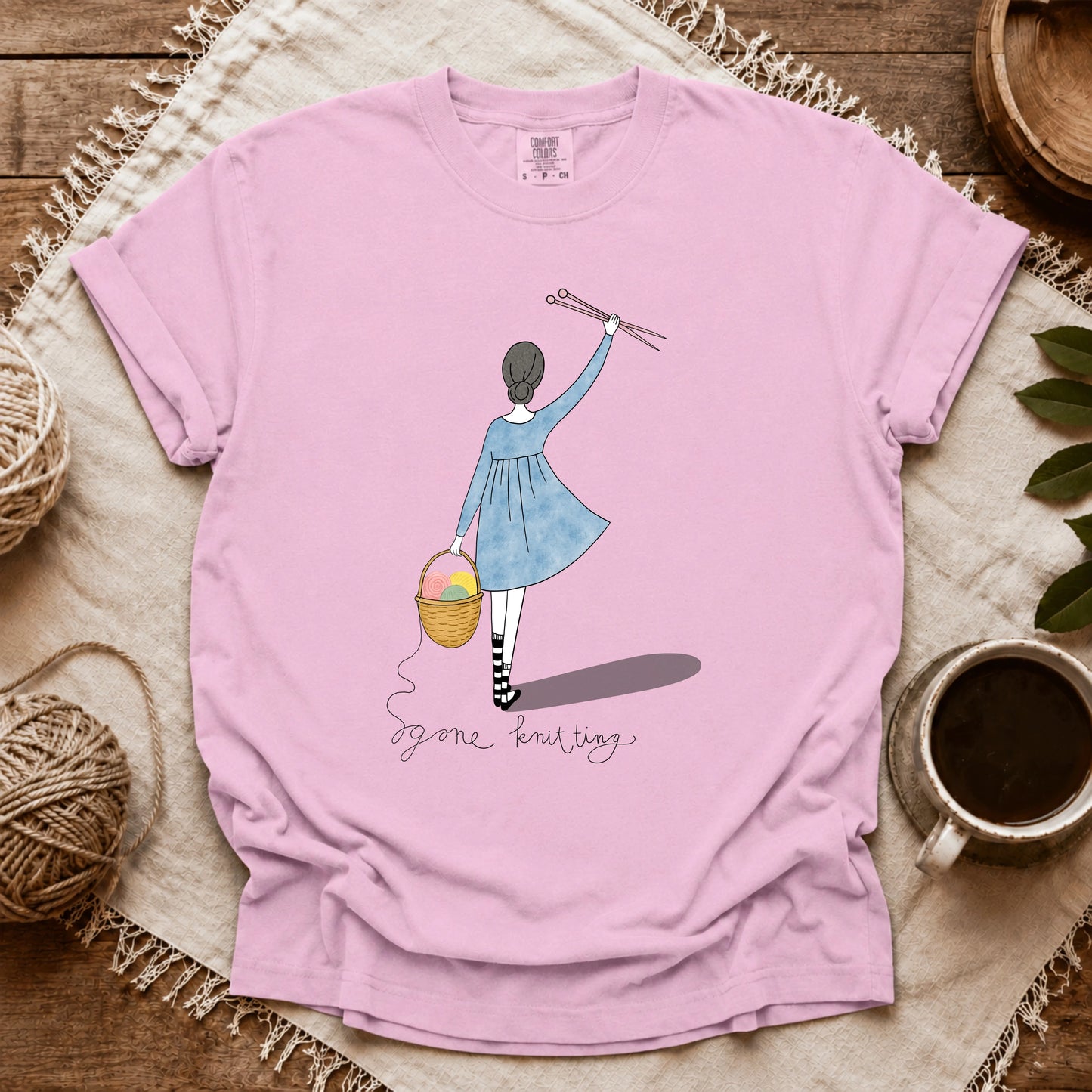 Comfort Colors Gone Knitting T-shirt