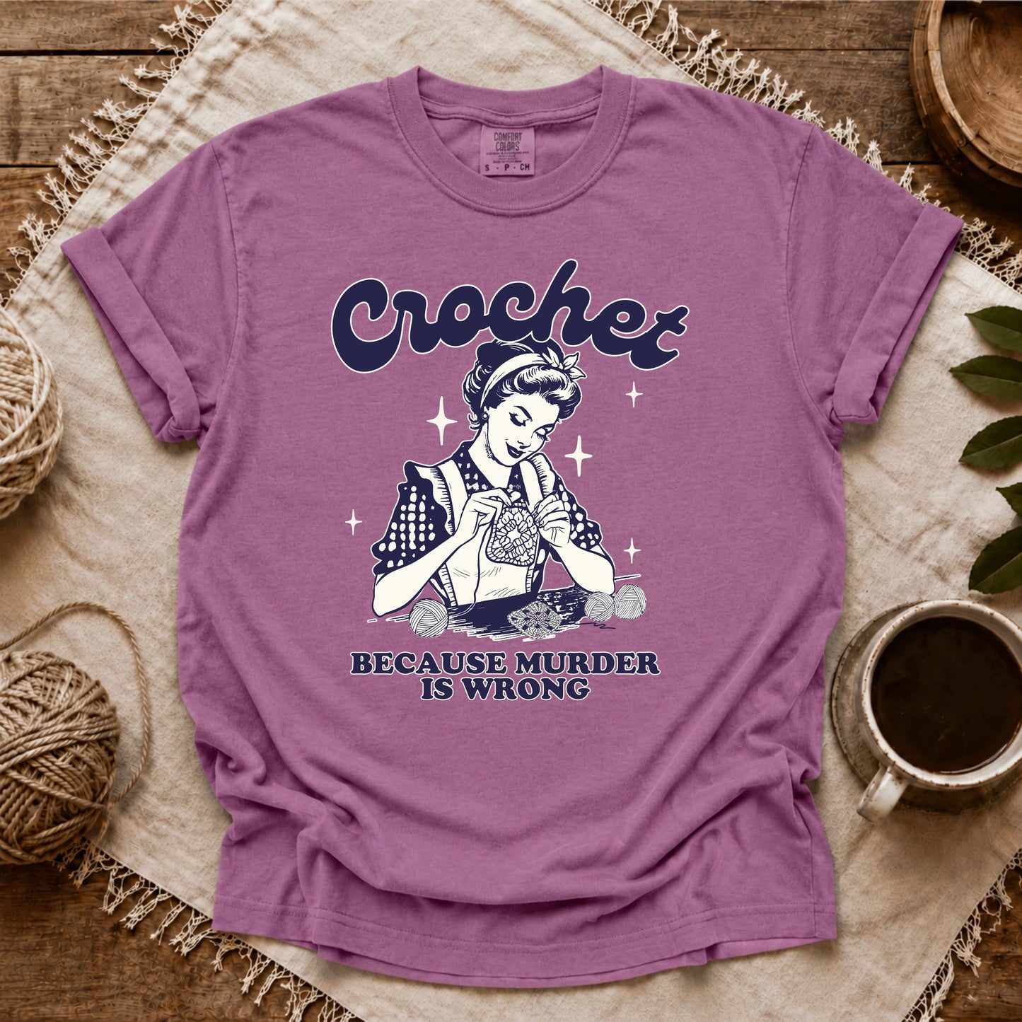 Comfort Colors Crochet Not Murder T-shirt