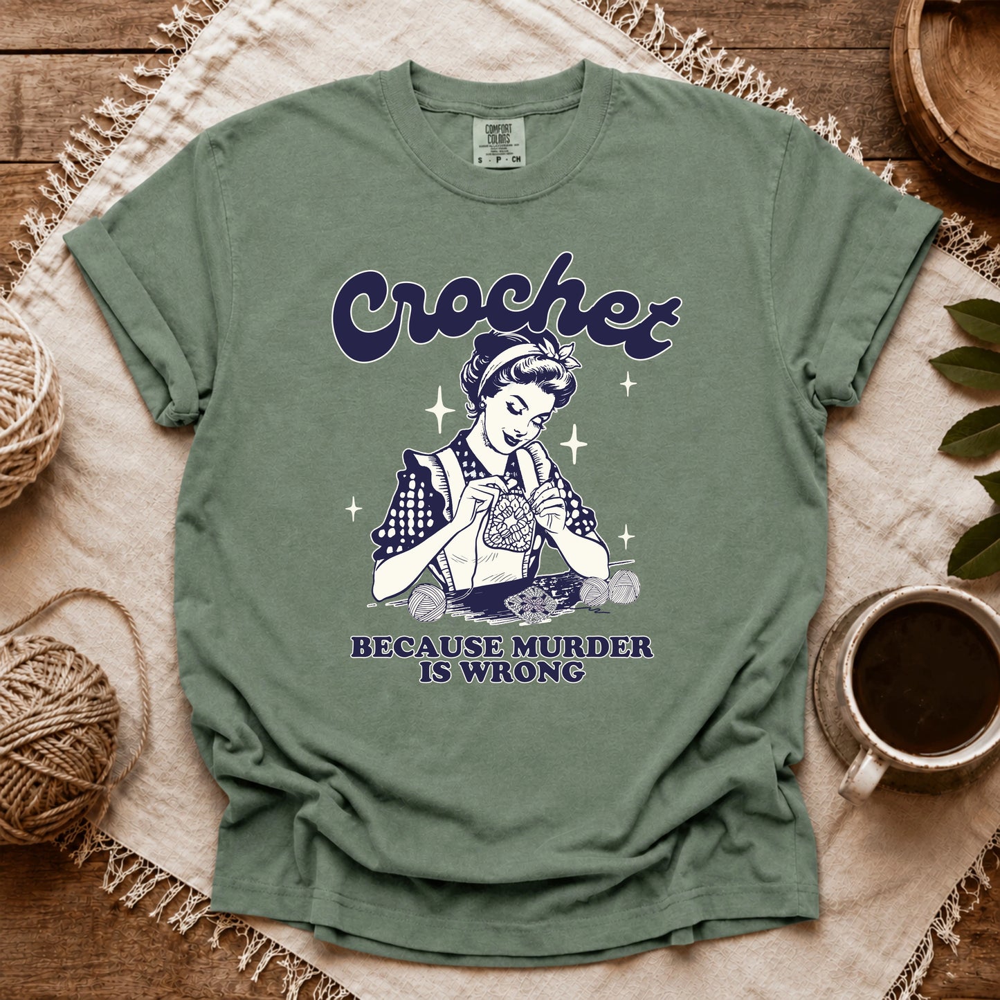 Comfort Colors Crochet Not Murder T-shirt
