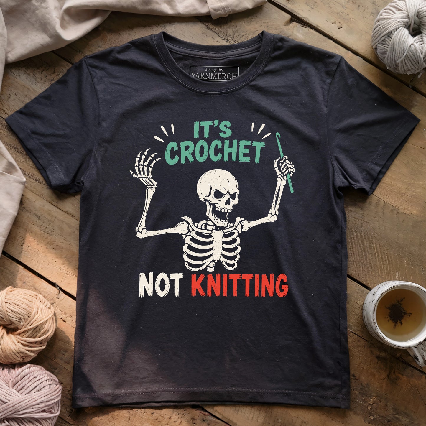 Crochet Not Knitting Skeleton T-shirt