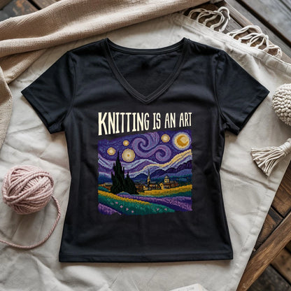 Knitting Is Lady V-neck