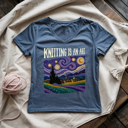 Knitting Is Lady V-neck