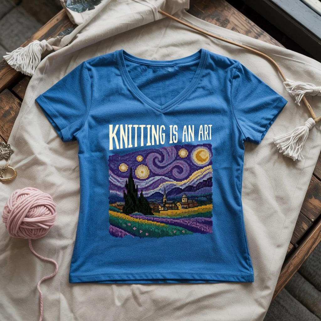 Knitting Is Lady V-neck