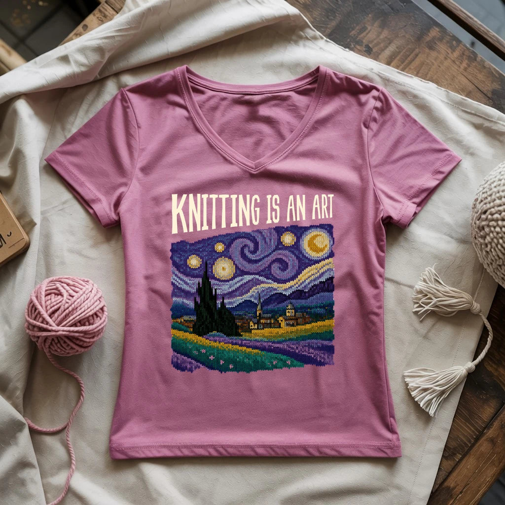 Knitting Is Lady V-neck