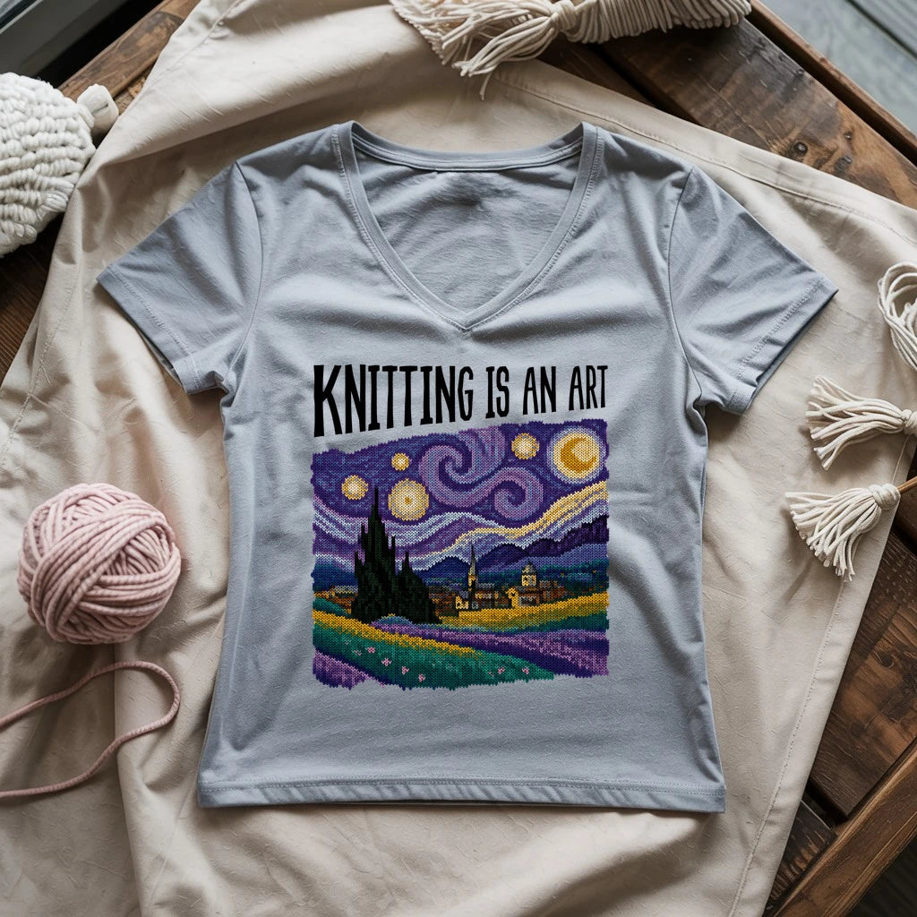 Knitting Is Lady V-neck