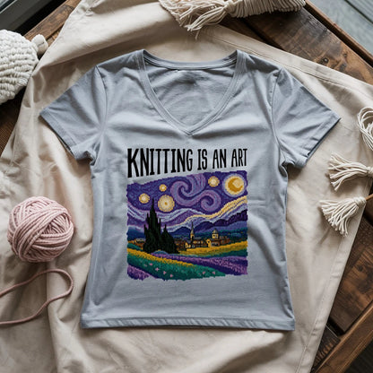 Knitting Is Lady V-neck