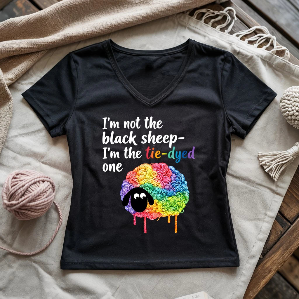  I'm Not The Black Sheep Lady V-neck