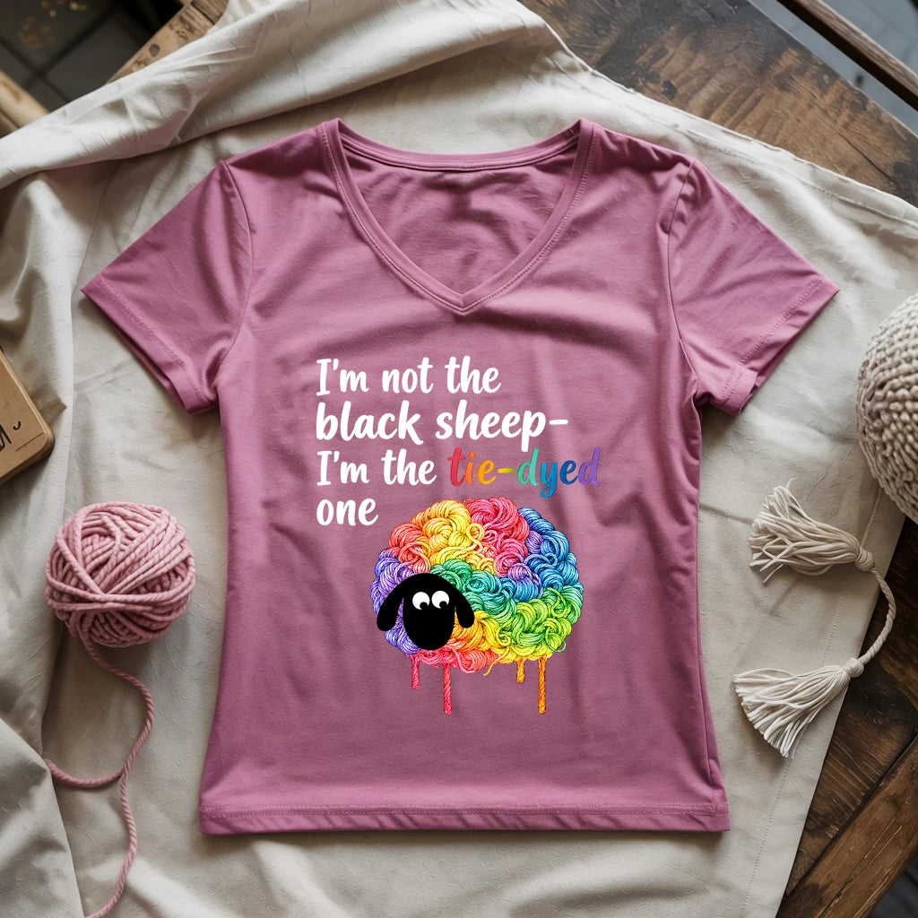  I'm Not The Black Sheep Lady V-neck