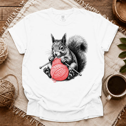 Comfort Colors Knitting Squirrel T-shirt