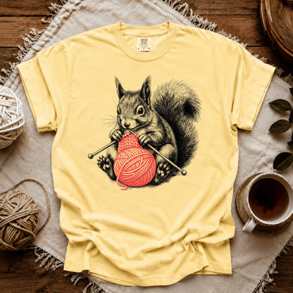 Comfort Colors Knitting Squirrel T-shirt