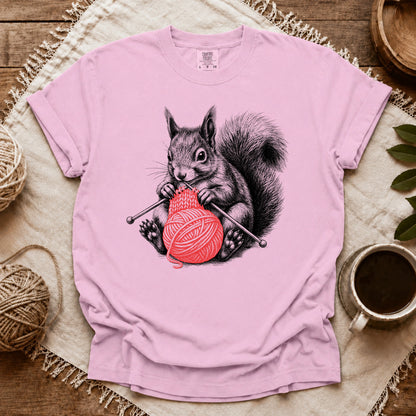 Comfort Colors Knitting Squirrel T-shirt