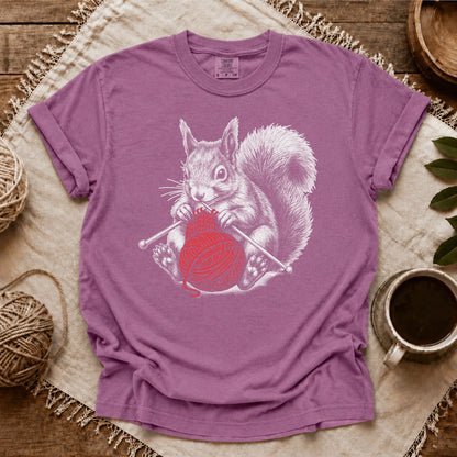 Comfort Colors Knitting Squirrel T-shirt
