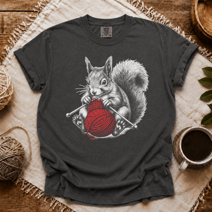 Comfort Colors Knitting Squirrel T-shirt