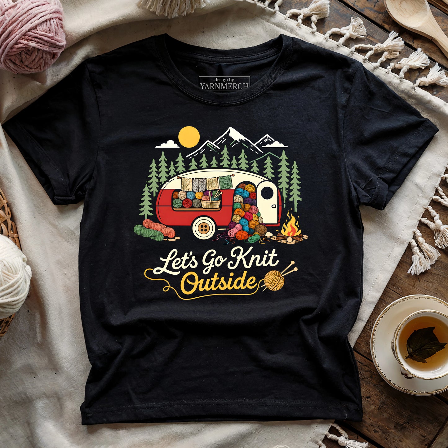 Let's Go Knit Outside T-shirt