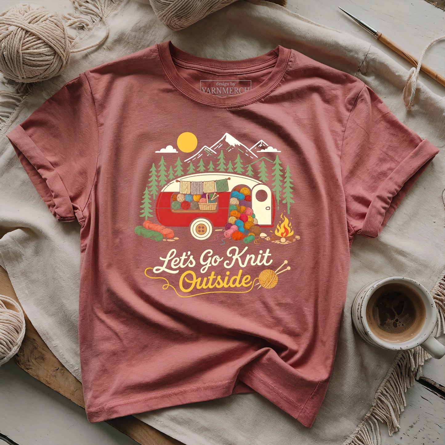 Let's Go Knit Outside T-shirt
