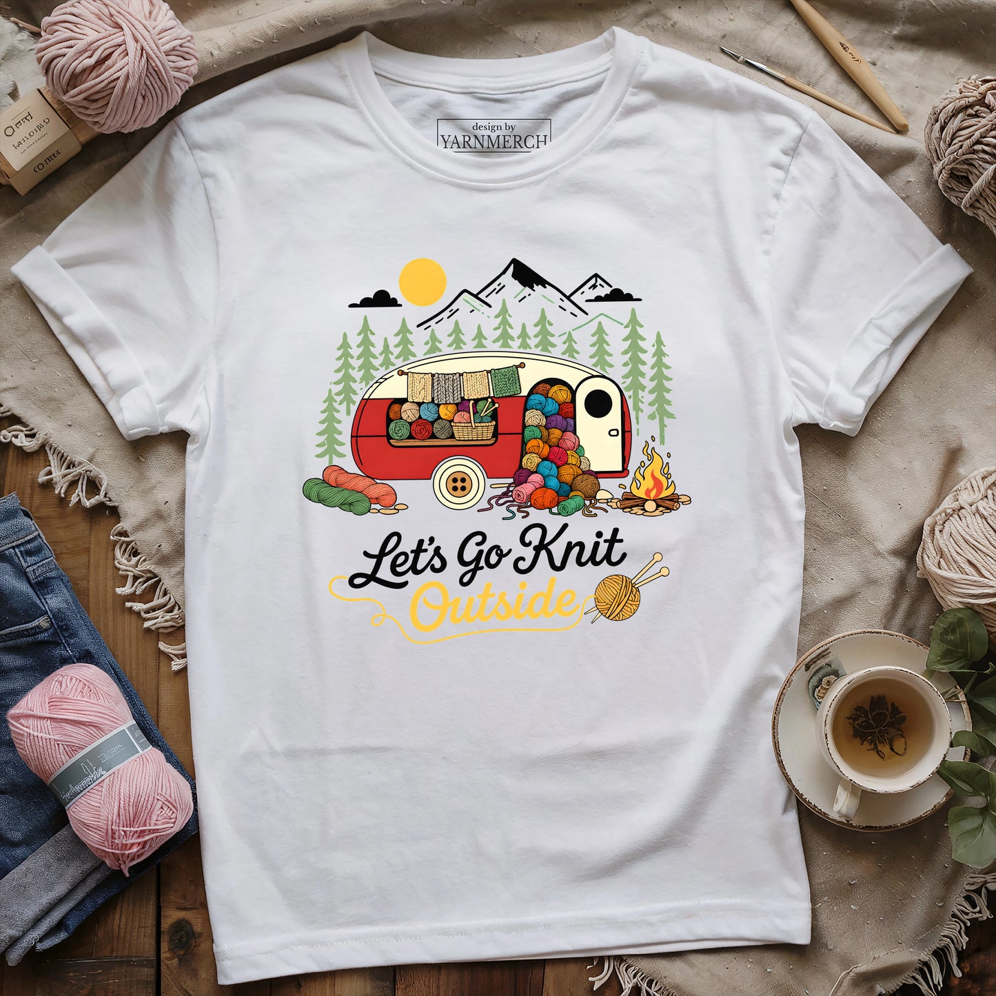 Let's Go Knit Outside T-shirt