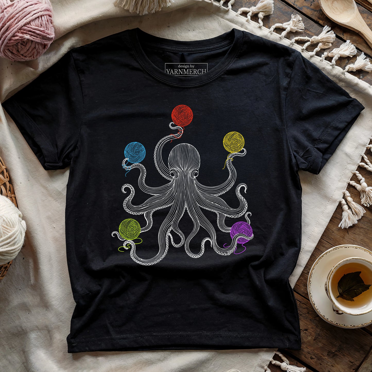 Octopus with Yarn T-shirt