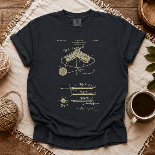 Comfort Colors Vintage Knitting Pattern T-shirt