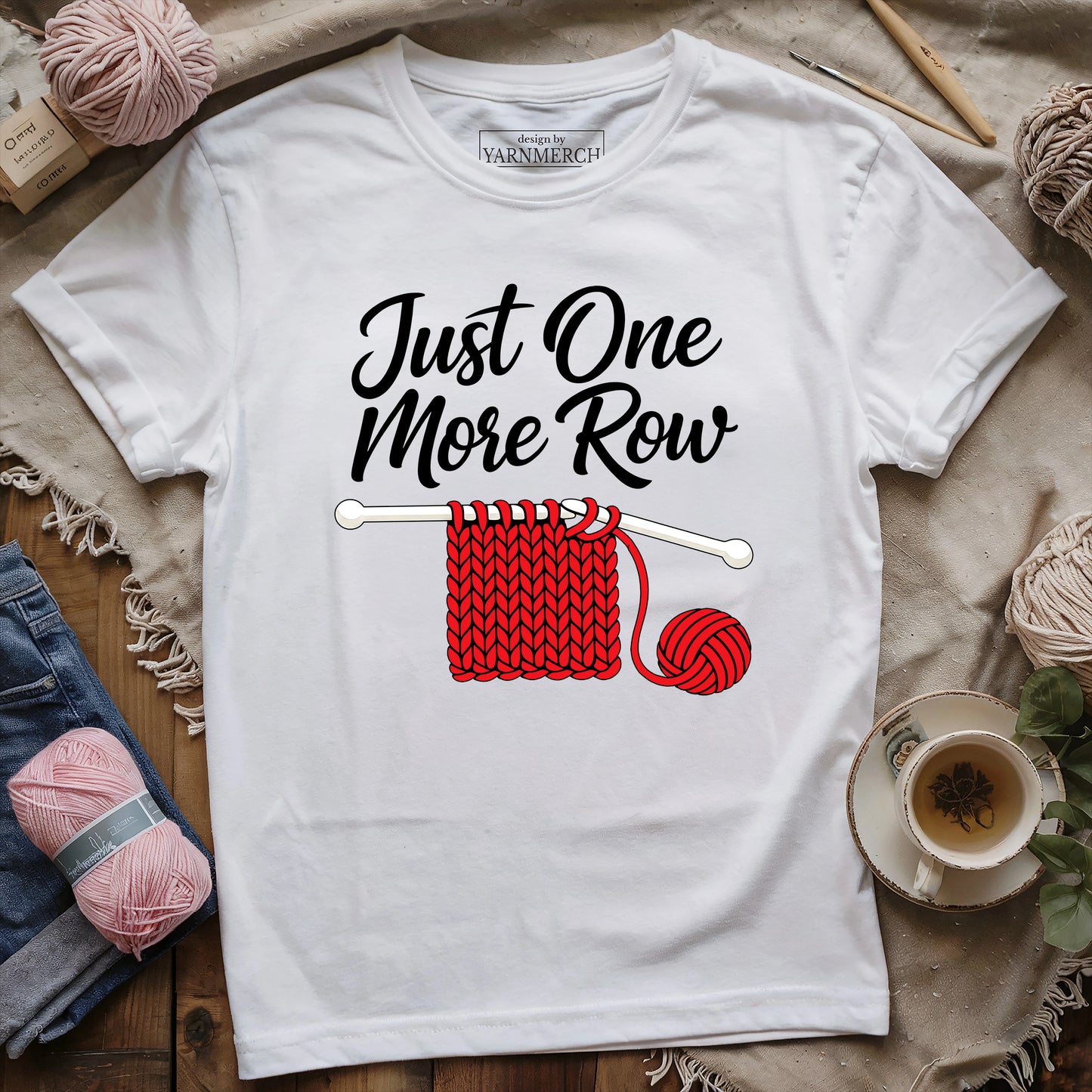 Just One More Row Knitting T-shirt