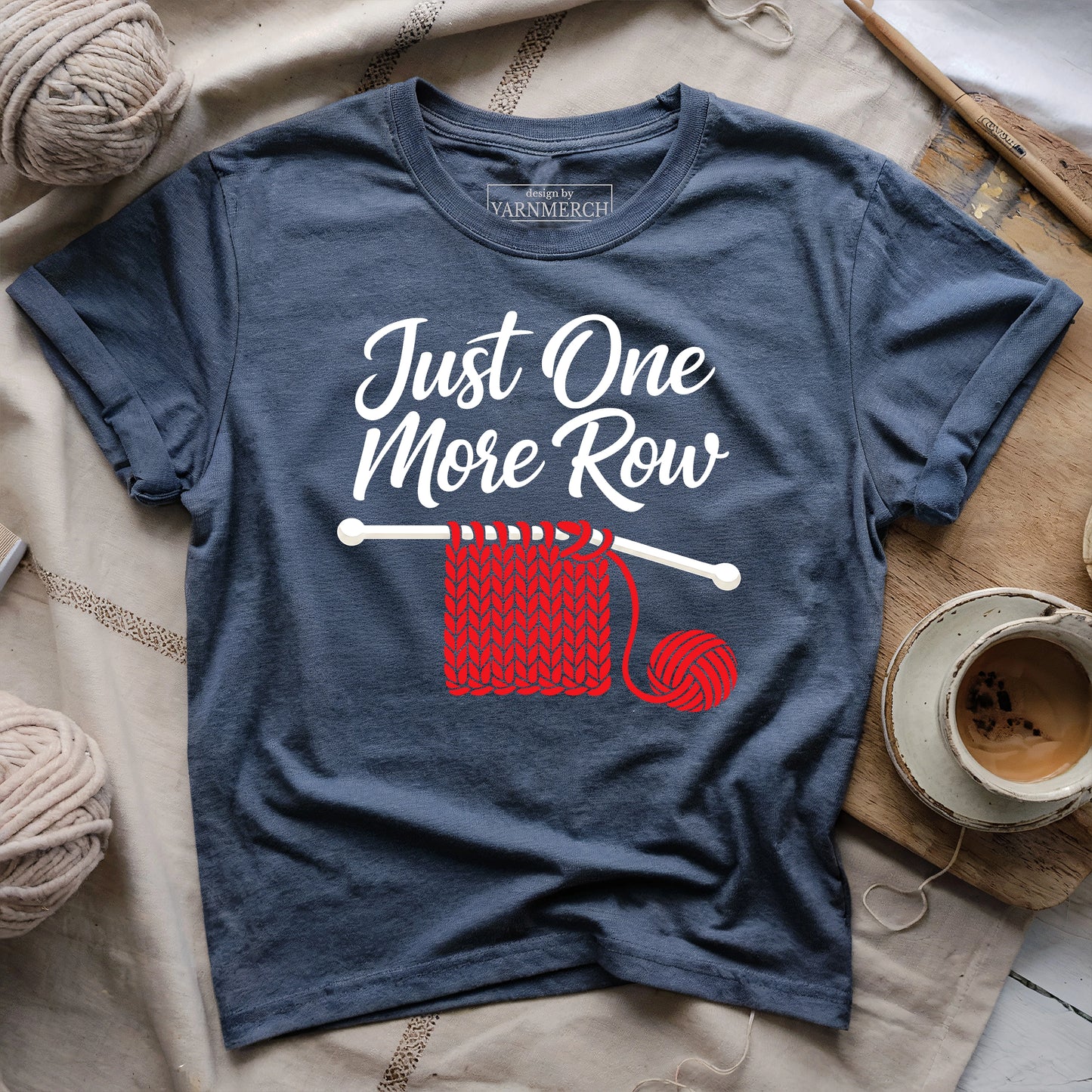Just One More Row Knitting T-shirt