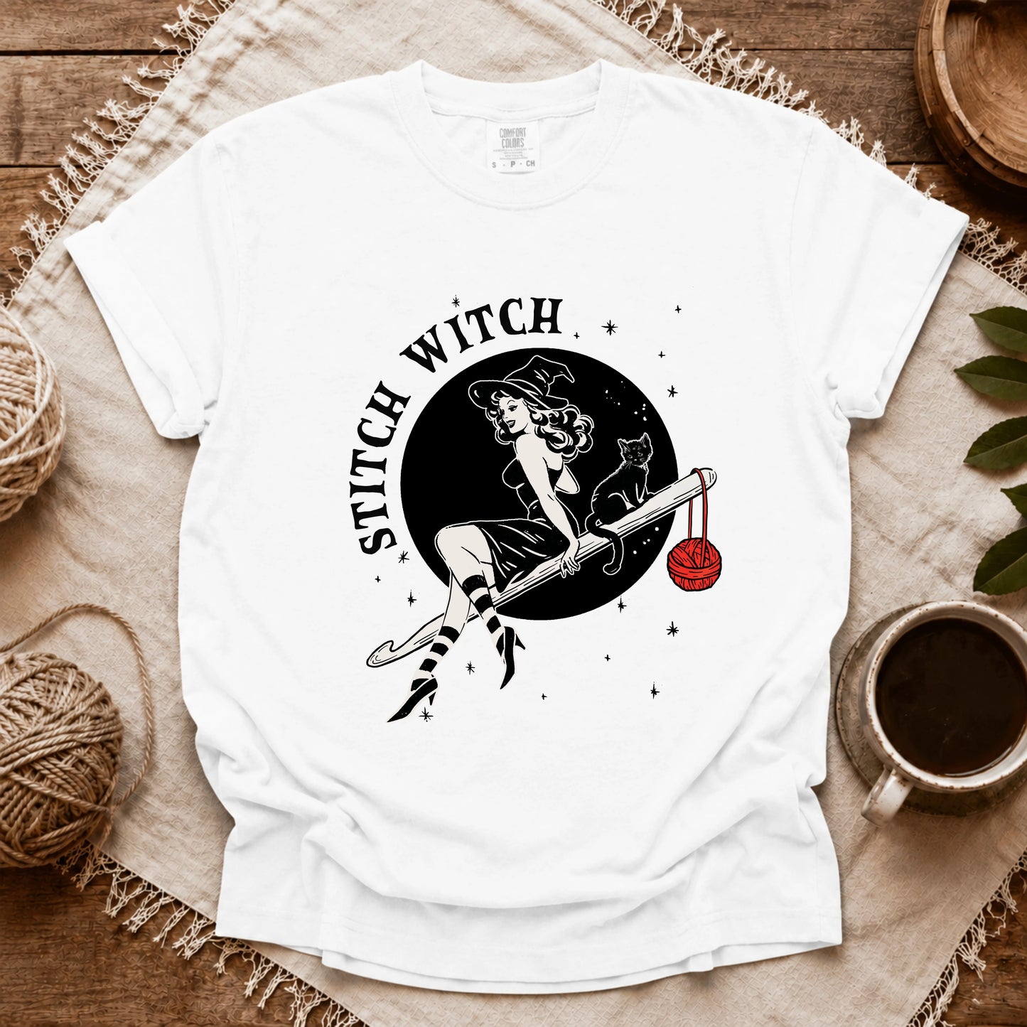 Comfort Colors Crochet Stitch Witch T-shirt