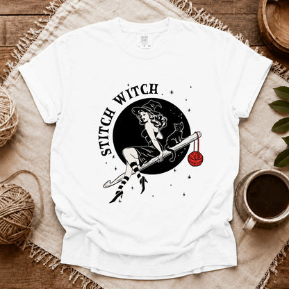 Comfort Colors Crochet Stitch Witch T-shirt