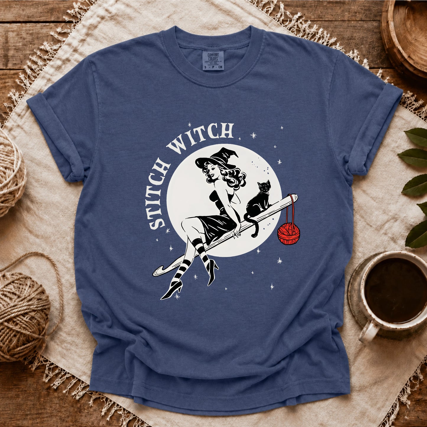 Comfort Colors Crochet Stitch Witch T-shirt