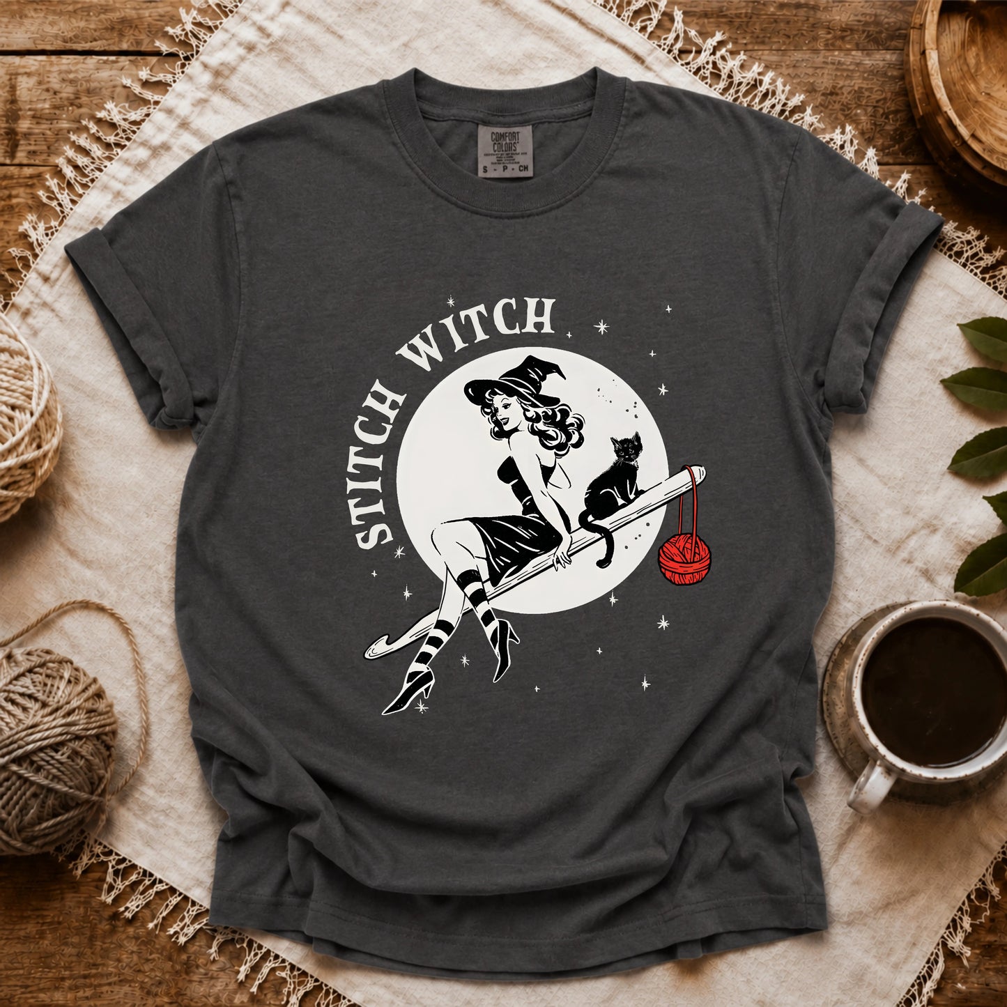 Comfort Colors Crochet Stitch Witch T-shirt