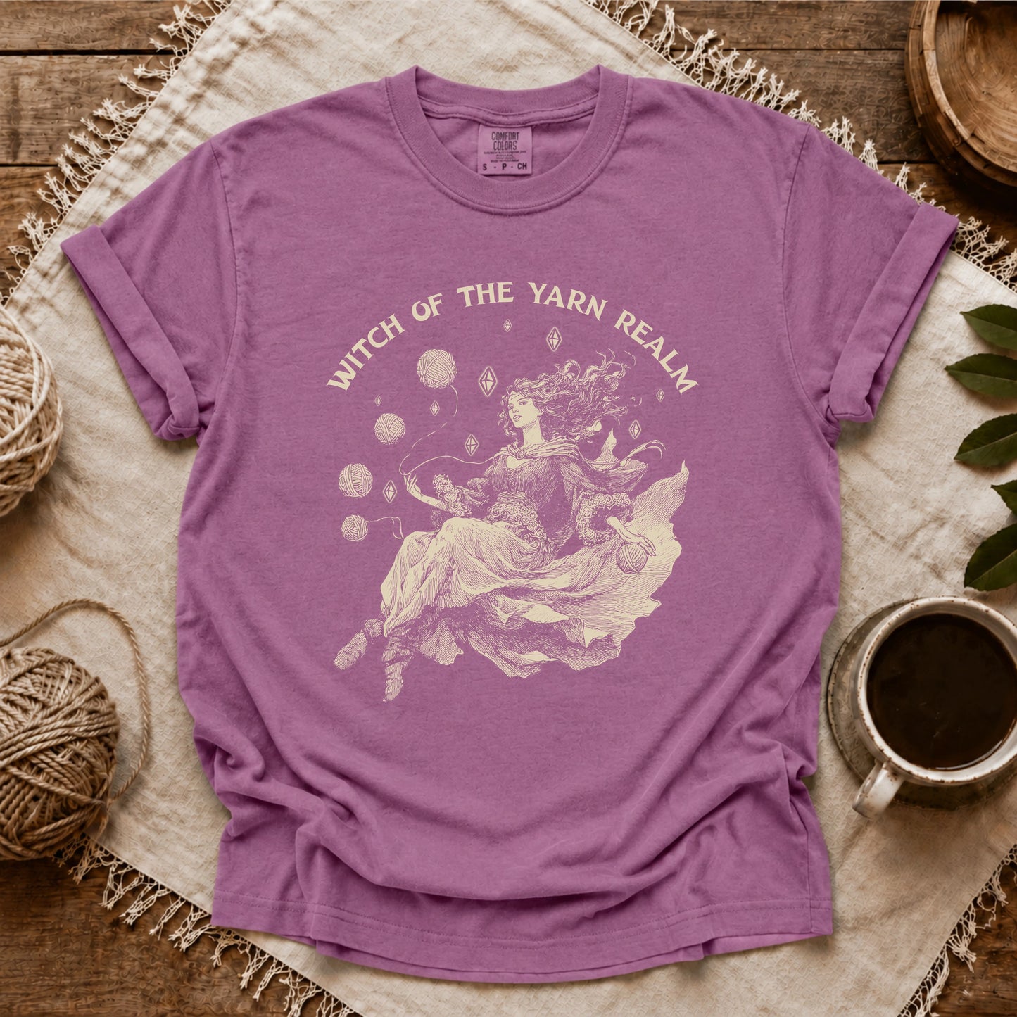Comfort Colors Witch Of The Yarn Realm T-shirt