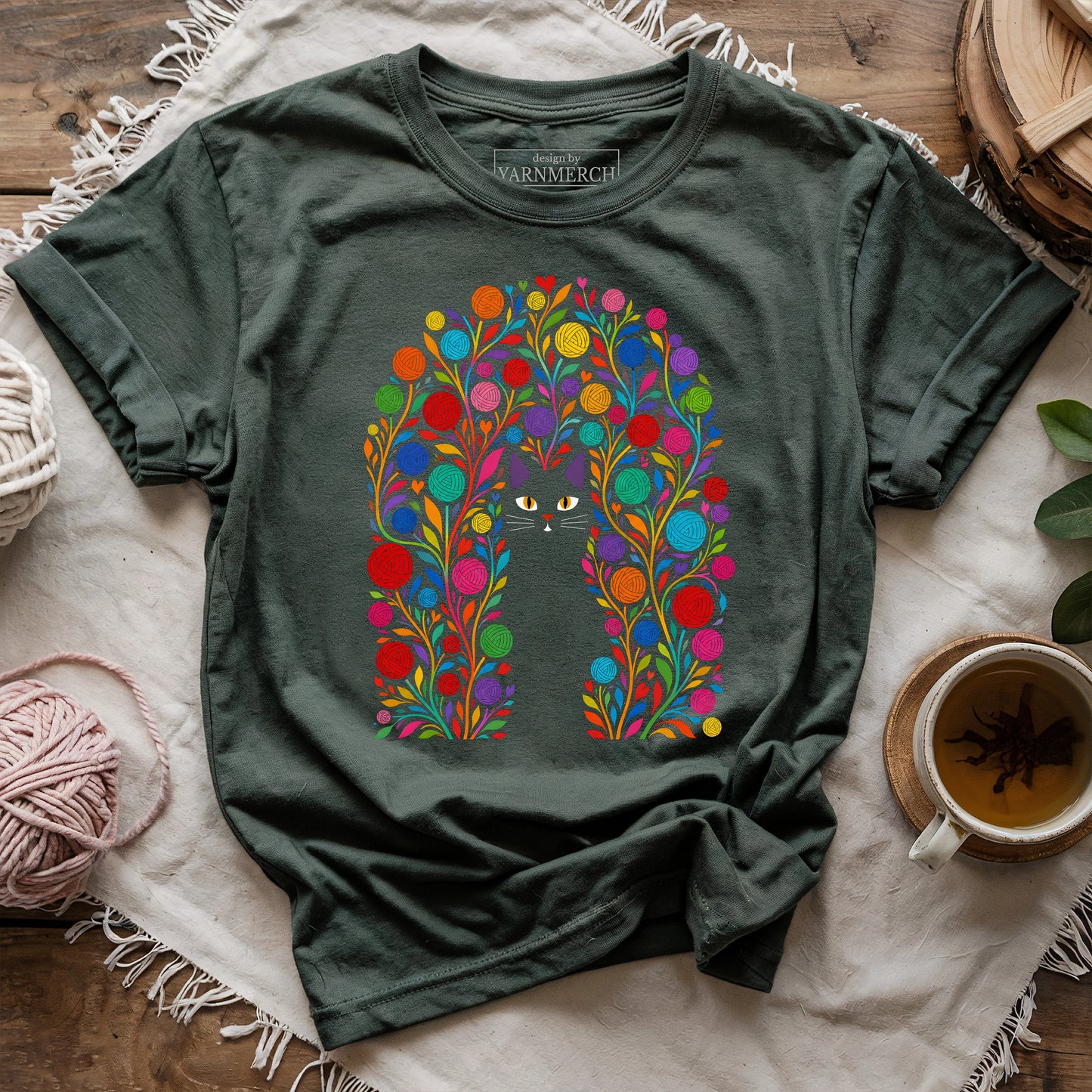 Whiskers in the Yarn Garden T-shirt