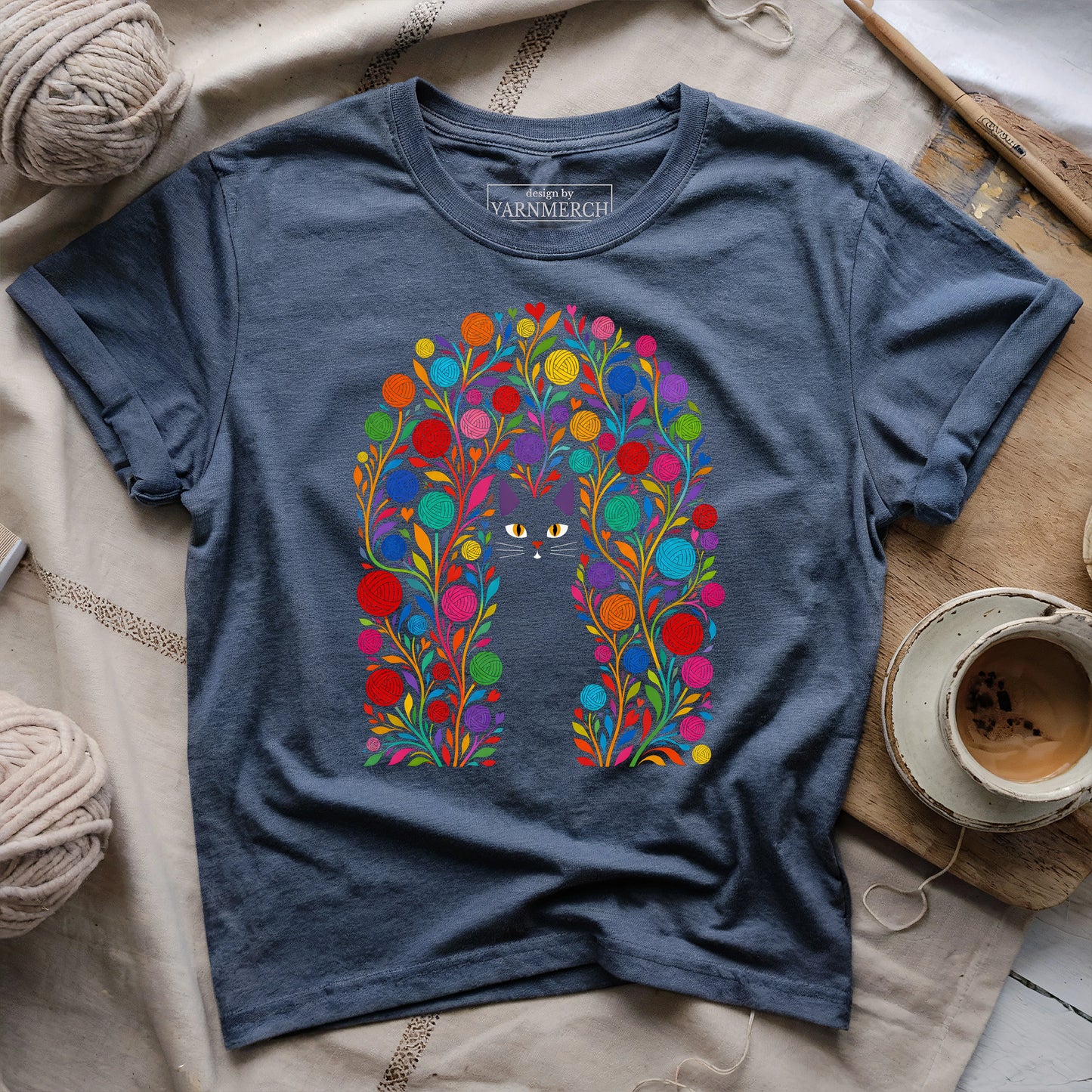 Whiskers in the Yarn Garden T-shirt