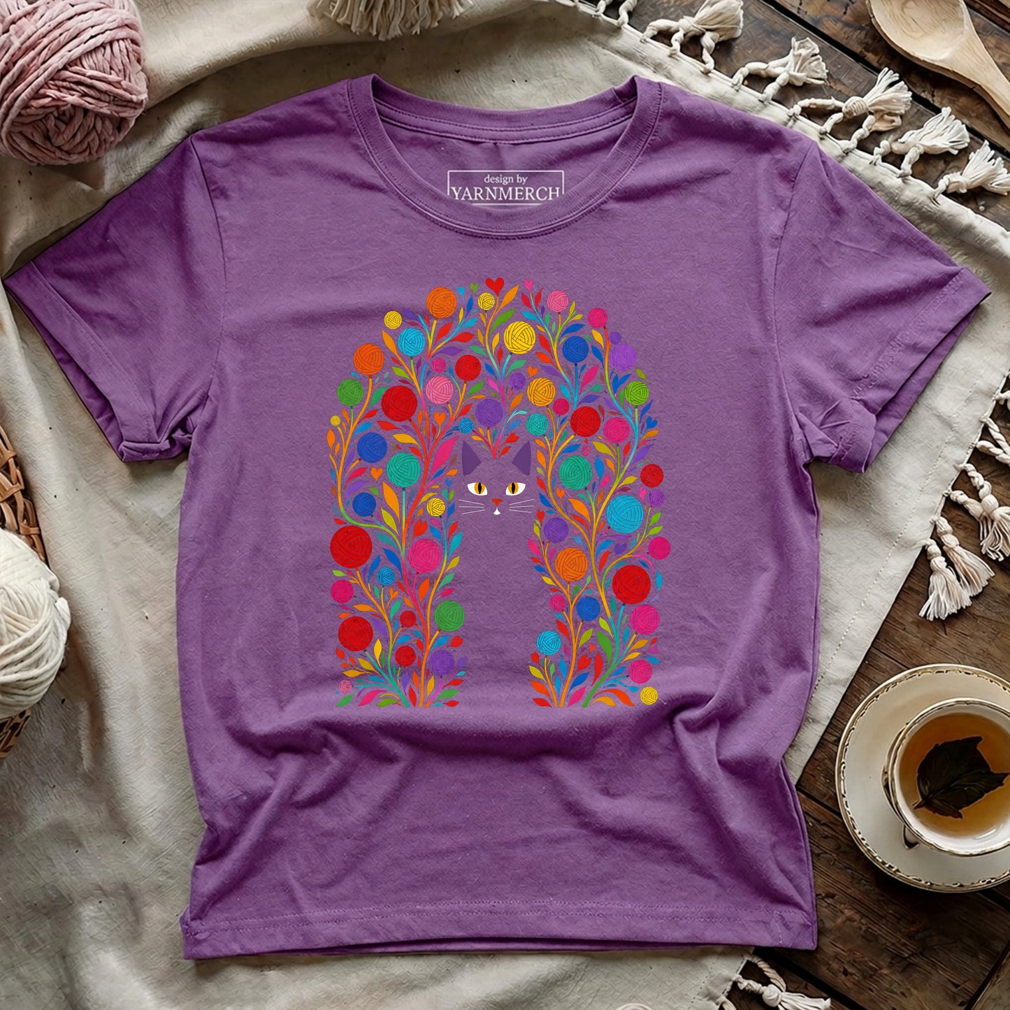 Whiskers in the Yarn Garden T-shirt