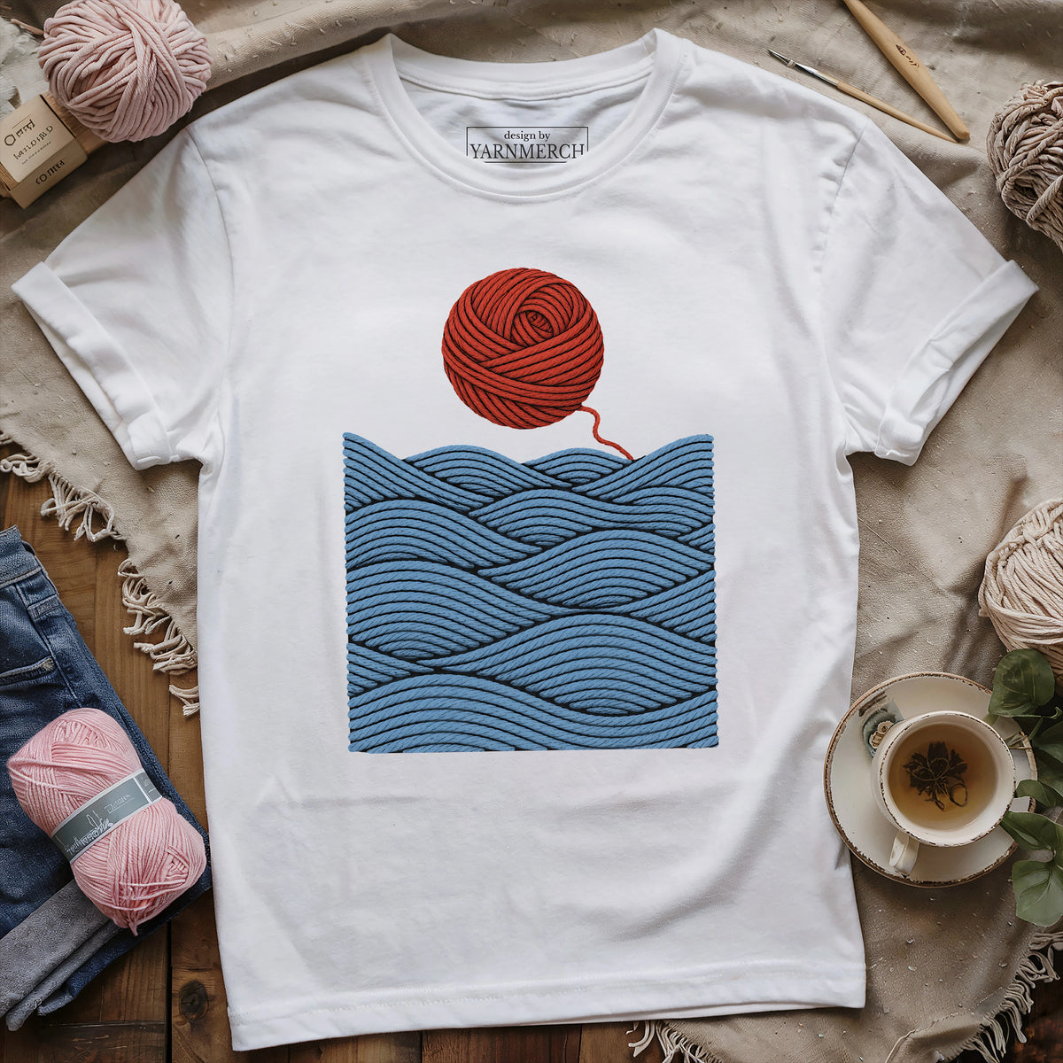 Yarnset by the Sea T-shirt